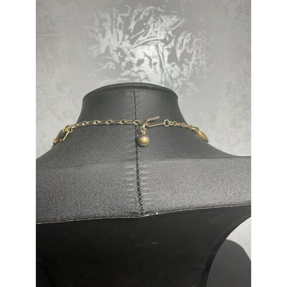 Vintage Crown Trifari Gold-Tone Leaf Motif Necklace With Adjustable Chain & Clas - Picture 3 of 6